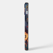 Cute Chibi Kitten at the Harbor Sunset – Whimsical iPhoneケース (左側面)