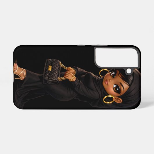 Cute Chibi phone case Samsung Galaxyケース (裏面横)