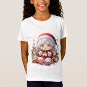 Cute Chibi Santa Kid's Christmas Tシャツ (正面)