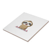 Cute Chibi Sloth Workout � Funny Kawaii Gym Animal タイル (側面)