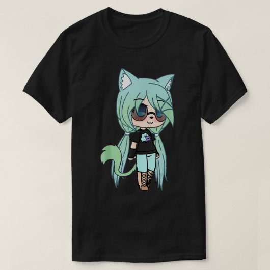 Cute Chibi style Kawaii Anime Girl Chloe Chan thes Tシャツ (デザイン正面)