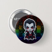 Cute Chibi Vampire Halloween Character Sticker 缶バッジ (正面&裏面)