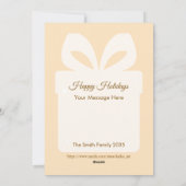 Cute Chic Christmas Gingerbread Flat Holiday Card シーズンカード (裏面)