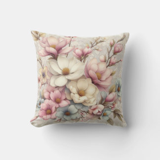 Cute chic girly floral and lace クッション