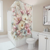 Cute chic girly floral and lace シャワーカーテン (インサイチュ)