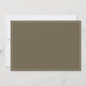 Cute Chic Lion Cocoa Brown Nursery Thank You ノートカード (裏面)