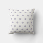 Cute Chic Pattern Flower Lavender Polka Dot クッション (裏面)