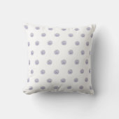 Cute Chic Pattern Flower Lavender Polka Dot クッション (正面)