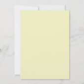 Cute Chic Yellow Floral Bunch Wedding Bridesmaid 招待状 (裏面)