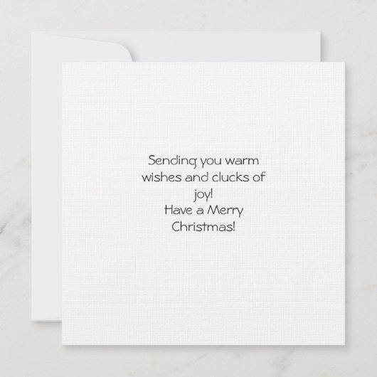 Cute Chick Christmas  カード (裏面)