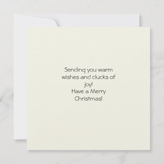 Cute Chick Christmas  カード (裏面)