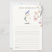 Cute Chick Farm Floral Advice For Mum Baby Shower (正面)