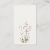 Cute Chick Farm Floral Diaper Raffle Baby Shower エンクロージャーカード (裏面)