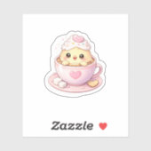 Cute Chick in Coffee Cup Kawaii Sticker シール (シート)