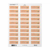 Cute Chick in Egg Shell Return Address Labels ラベル (フルシート)