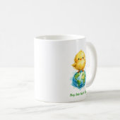 Cute Chick on Globe - Easter & Earth Day Design コーヒーマグカップ (正面右)