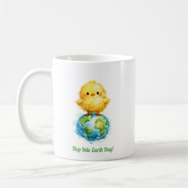 Cute Chick on Globe - Easter & Earth Day Design コーヒーマグカップ