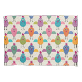 Cute Chick Pattern on Cream 枕カバー (正面)