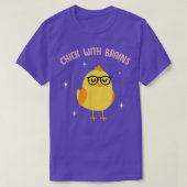 Cute Chick With Brains Funny Meme Saying Quote Gi Tシャツ (デザイン正面)