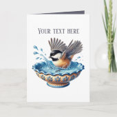 Cute Chickadee bird lovers  カード (正面)