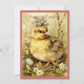 Cute Chicken Easter Eggs Forest シーズンカード (正面)