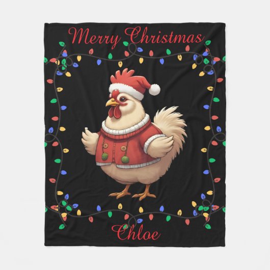 Cute Chicken Fleece Blanket フリースブランケット (正面)
