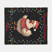 Cute Chicken Fleece Blanket フリースブランケット (正面(横))