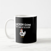 Cute Chicken Game Don't Look At The Chicken Funny  コーヒーマグカップ (左)