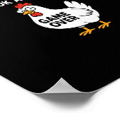 Cute Chicken Game Don't Look At The Chicken Funny  ポスター (角)