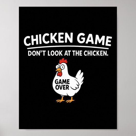 Cute Chicken Game Don't Look At The Chicken Funny  ポスター (正面)