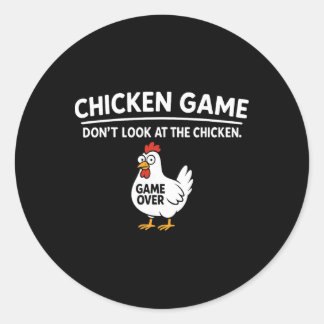 Cute Chicken Game Don't Look At The Chicken Funny  ラウンドシール