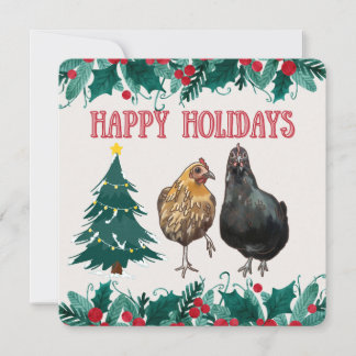 Cute Chicken Holiday Card シーズンカード