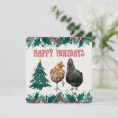 Cute Chicken Holiday Card シーズンカード (スタンド正面)