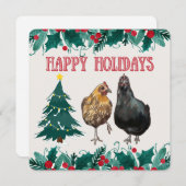 Cute Chicken Holiday Card シーズンカード (正面/裏面)