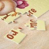 Cute chicken love you more customizable ジグソーパズル (側面)