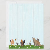 Cute Chicken Stationery - Added Cat on Back (裏面)