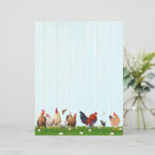 Cute Chicken Stationery - Added Cat on Back (スタンド正面)