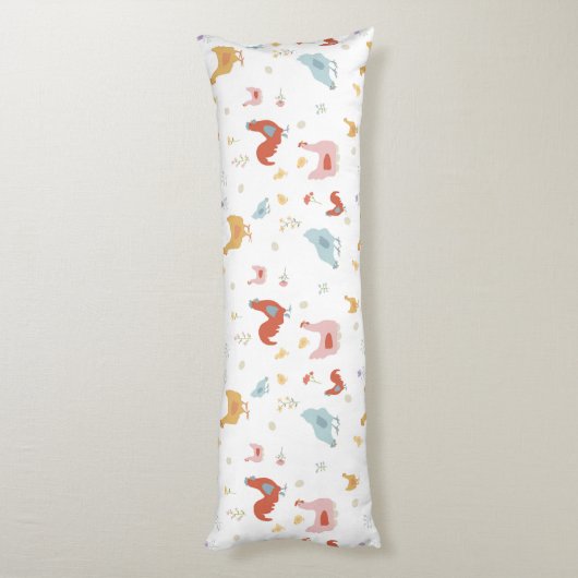 Cute Chickens Hens and Baby Chicks ボディピロー (裏面 (縦))