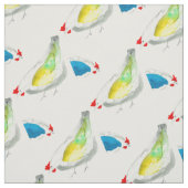 Cute chickens watercolor ファブリック (見本)