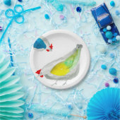 Cute chickens watercolor ペーパープレート (パーティー)