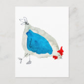 Cute chickens watercolor ポストカード (正面)