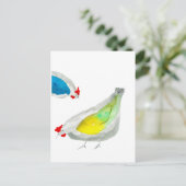 Cute chickens watercolor ポストカード (スタンド正面)