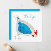 Cute chickens watercolor art ノートカード (正面/裏面インサイチュ)