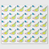 Cute chickens watercolor art ラッピングペーパー (フラット)