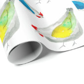 Cute chickens watercolor art ラッピングペーパー (ロールコーナー)