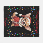 Cute Chihuahua Fleece Blanket フリースブランケット (正面(横))