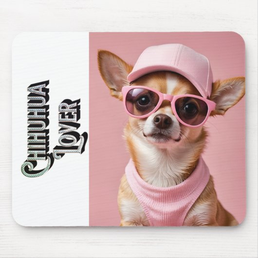 Cute Chihuahua Lover Pop Art  マウスパッド (正面)