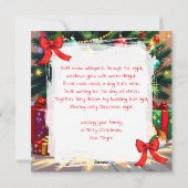 Cute Chihuahua Napping Under the Christmas Tree シーズンカード (裏面)