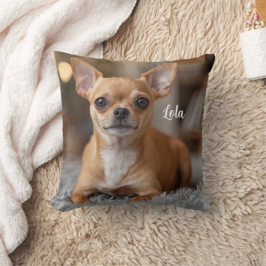 Cute Chihuahua Personalized クッション (ブランケット)