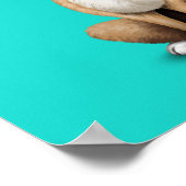 Cute Chihuahua Puppy Wearing Sunglasses ポスター (角)